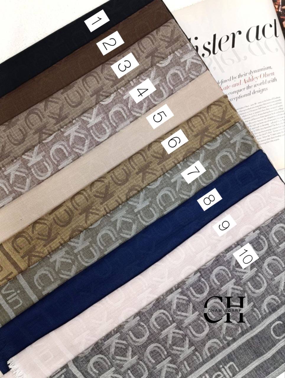 شال پاییزه کشمیر وارداتی طرح ck کد sp32