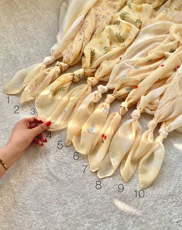 مینی اسکارف طرحدار کره ای کد mt8